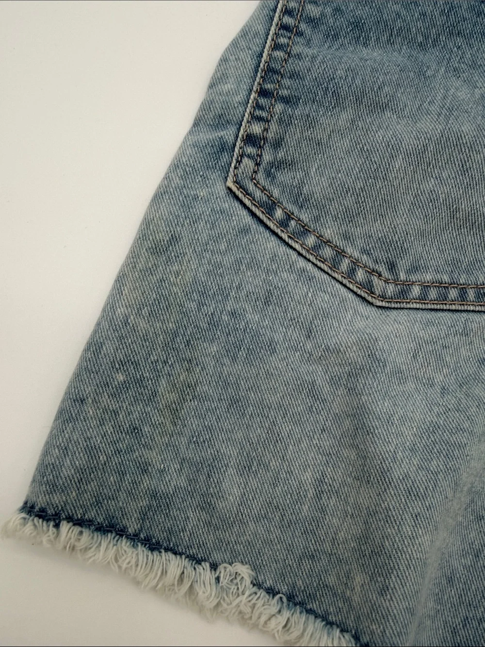 Old Navy Light Wash Denim Frayed-Hem Shorts